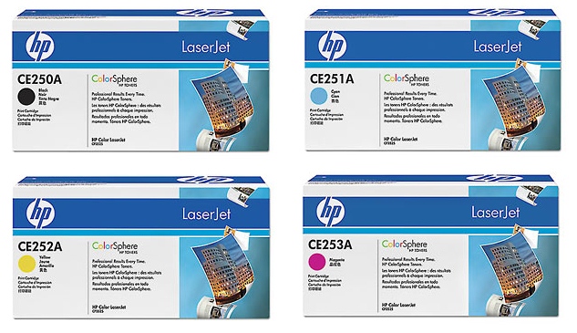 Original CE250A, CE251A, CE252A, CE253A toner for HP printer