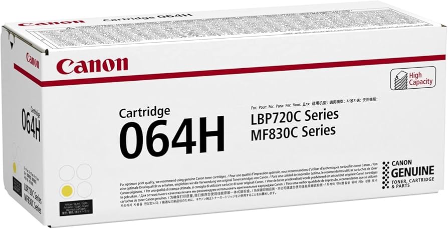 Original Canon Cart 064H High Cap Yellow Toner for LBP722Cdw  MF832Cdw