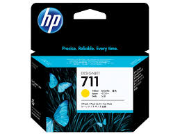 Original Genuine HP 711 3 pack 29ml Yellow DesignJet Ink Cartridges