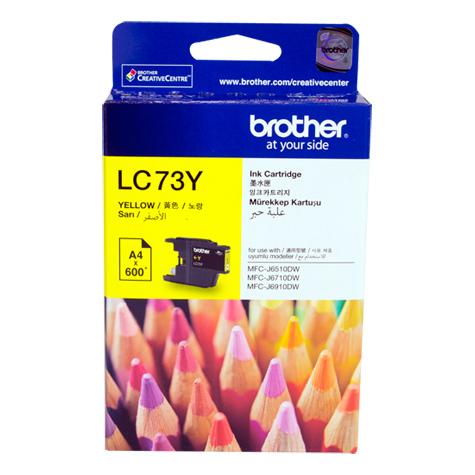 Genuine Original Brother Ink Cartridge LC73Y Yellow Ink, Original Brother Ink