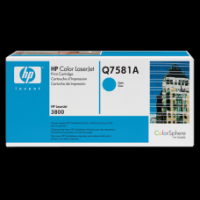 Original HP 503A Cyan (Q7581A) Color LaserJet toner for 3800 CP3505 (Cyan)