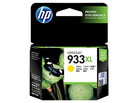 Genuine Original HP 933XL High Yield Yellow Original Ink Cartridge (CN056AA)