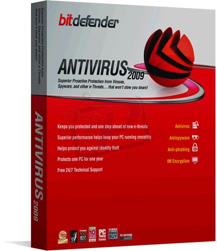 BitDefender Antivirus 2009, 1 Year for 3 Users
