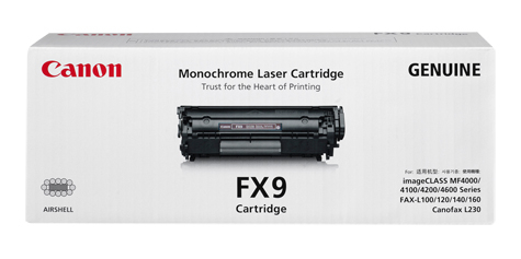 Original FX9 toner for canonFax L100, Faxphone L120, Faxphone L90, I Sensys 4120, I Sensys 4140, 4150, ImageCLASS D420, D480, MF4150, MF4270, MF4350d, MF4370dn, MF4690, Satera MF4120, MF4130, MF4150, MF6570  printer