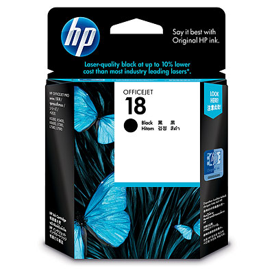 Original Ink 18 HP C4936A Black for HP Printers