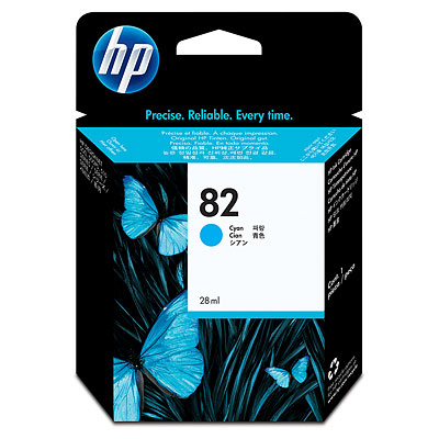 Original Ink HP 82  CH566A Cyan for HP Printers