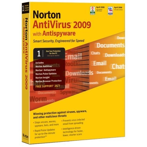Symantec Norton Anti Virus 2009, 1 Year for 1 User