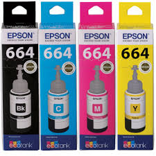 Original Epson Ink Set CMYK  for L100 L110 L120 L200 L210 L300 L350 L355