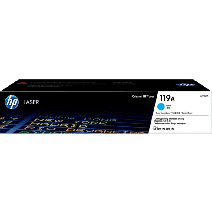 Original HP 119A W2091A Cyan Toner for M179fnw M178nw