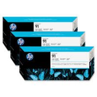 Original HP Ink 91 C9481A Photo Black 3 Ink Multipack