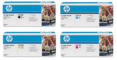 Original CE740A, CE741A, CE742A, CE743A toner for HP printers