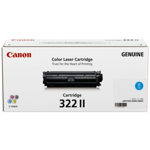 Original Genuine Canon Cartridge 322 II (Cyan) for LBP9100cdn
