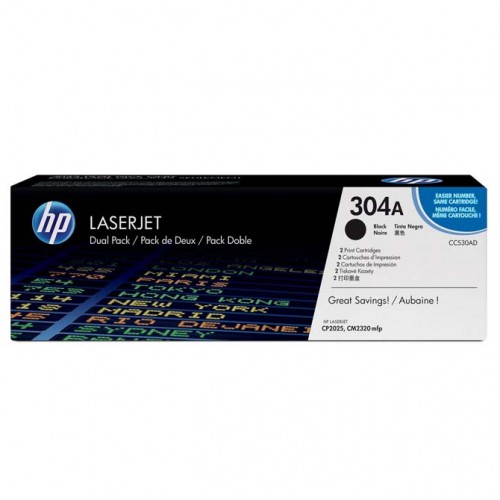 Original Genuine HP 304A Black CC530A Toner for HP Color LaserJet CM2320n CM2320nf  CP2025dn P CP2025n Printer