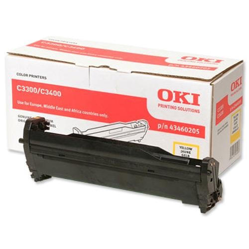 Genuine Original OKI C3300 Yellow Drum (43460209)