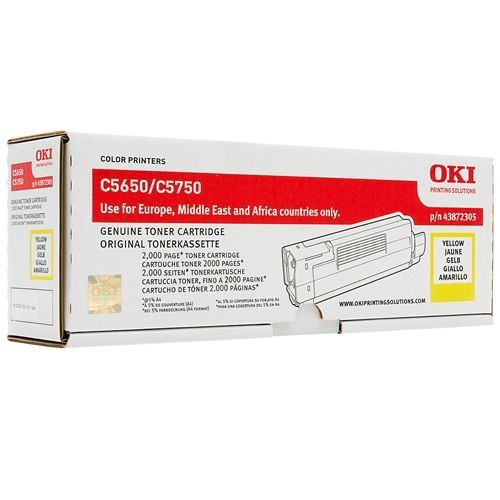 Original Genuine OKI C5650 C5750 Yellow (43872309)