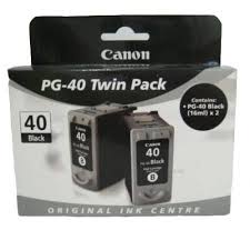 Genuine Original Canon Ink Cartridge PG 40 TWIN PACK
