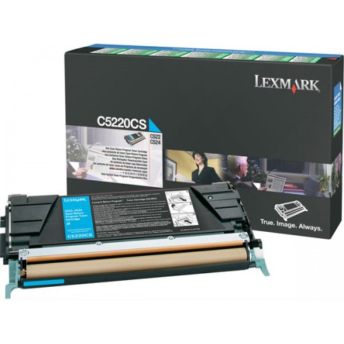 Original Genuine Lexmark C5220CS Cyan   Standard Capacity Printer Toner Cartridge