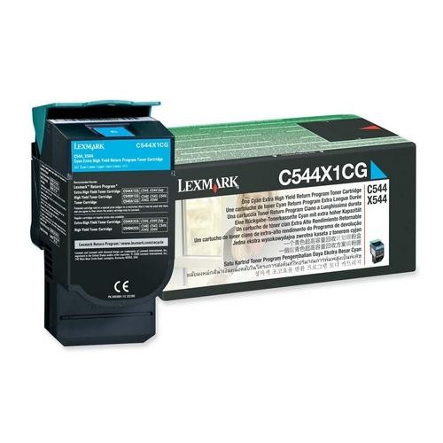 Original Genuine Lexmark C544X1CG Cyan   EXTRA HIGH CAPACITY
