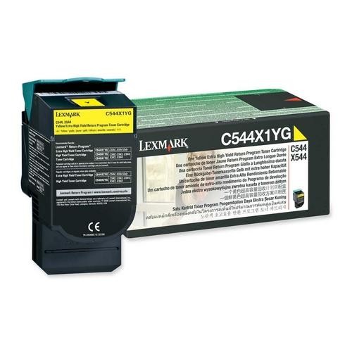 Original Genuine Lexmark C544X1YG Yellow   EXTRA HIGH CAPACITY