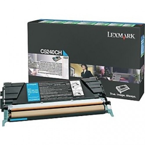 Original Genuine Lexmark C5240CH Cyan   High Capacity Printer Toner Cartridge