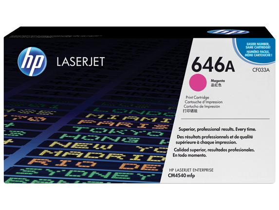 Genuine Original HP 646A Magenta Original LaserJet Toner Cartridge (CF033A)
