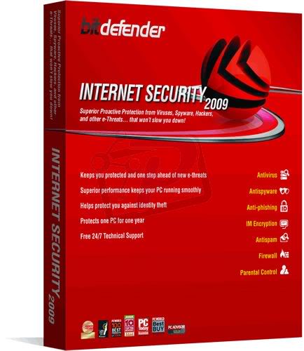 BitDefender Internet Security 2009, 1 Year for 3 Users