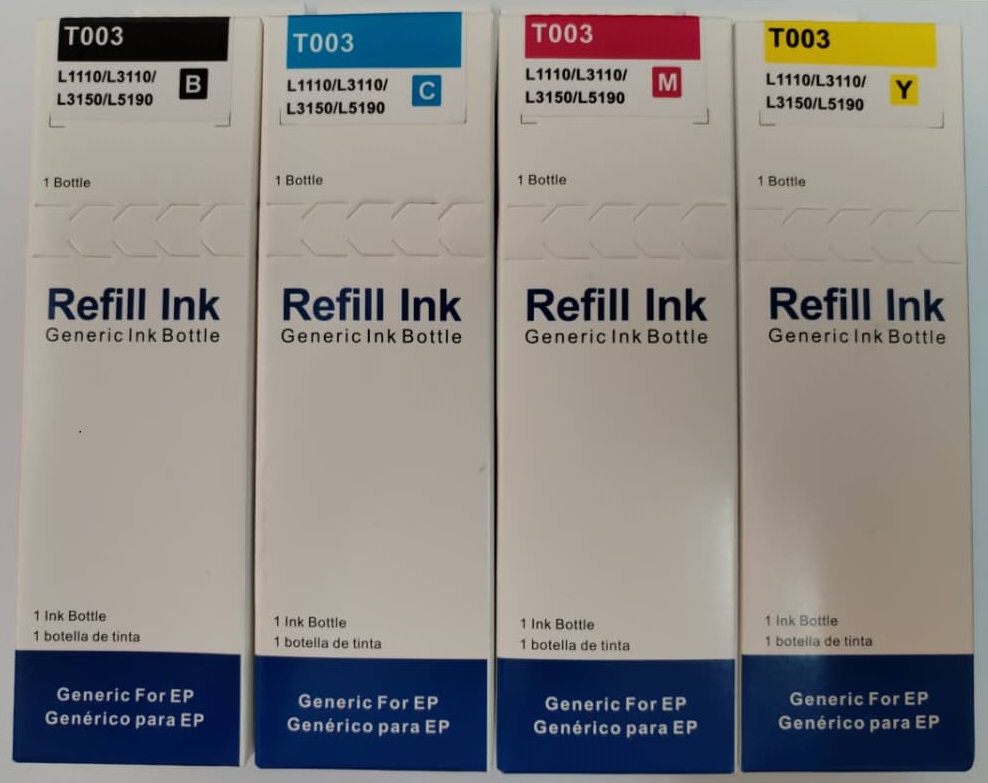 One Set Compatible Ink for Epson 003 CMYK 1 Set