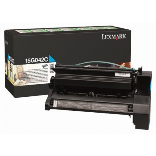 Original Genuine Lexmark 15G042C CYAN HIGH CAPACITY Printer Toner Cartrdige