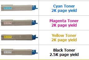 Remanufactured OKI C3300 3400 3520 3500 3600 Toner for Okidata C3300, C3400, C3530 printers