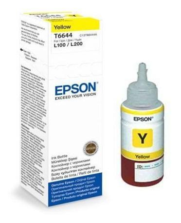 Original Epson T6644 Yellow Ink for L100 L110 L120 L200 L210 L300 L350 L355