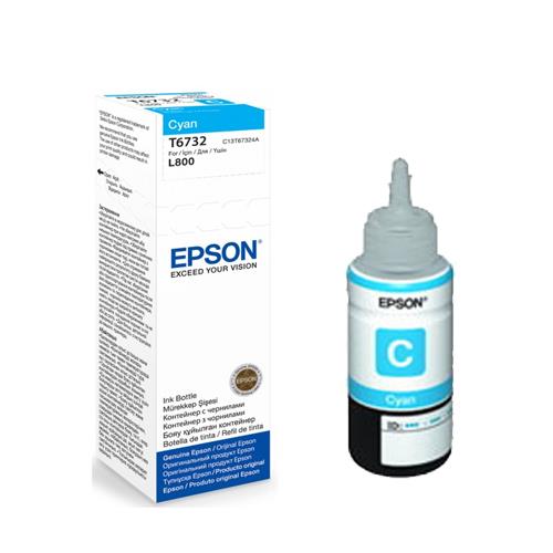 Original Epson T6732 C13T673200 Cyan Ink 70ml for L800 L850 L1800 Ink Tank Printer