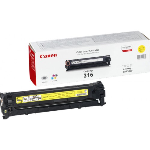 Original Genuine Canon Cartridge 316 Yellow for LBP5050 and LBP5050N
