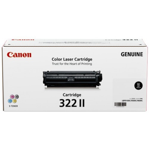 Original Genuine Canon Cartridge 322 II (Black) for LBP9100cdn