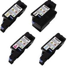 Set of 4 New Compatible toner cartridges for Dell 1355cn 1355cnw  Black, Cyan, Magenta, Yellow