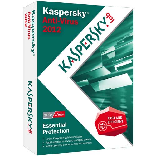 Kaspersky Antivirus 2012, 3 Users, 1 Year License