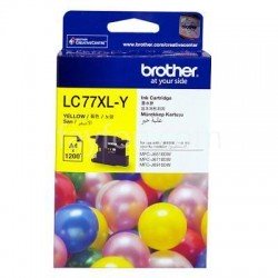 Genuine Original Brother Ink Cartridge LC77XLY Yellow Ink